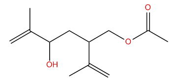 4-Hydroxy-2-isopropenyl-5-methyl-5-hexenyl acetate